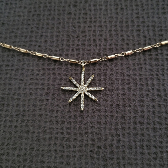 Gold💛 Filled Link Bar Chain⛓️ with Star⭐ Pendant - Picture 10 of 15